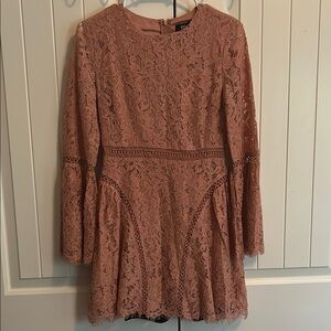 Elegant Lace Dress in Pink- Do + Be Dress